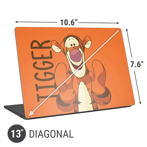 Disney Winnie the Pooh Tigget Portrait Universal Laptop 13in (10.6 x 7.6in) Skin